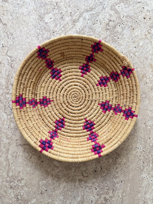 Panier en matières naturelles fait main 31 cm