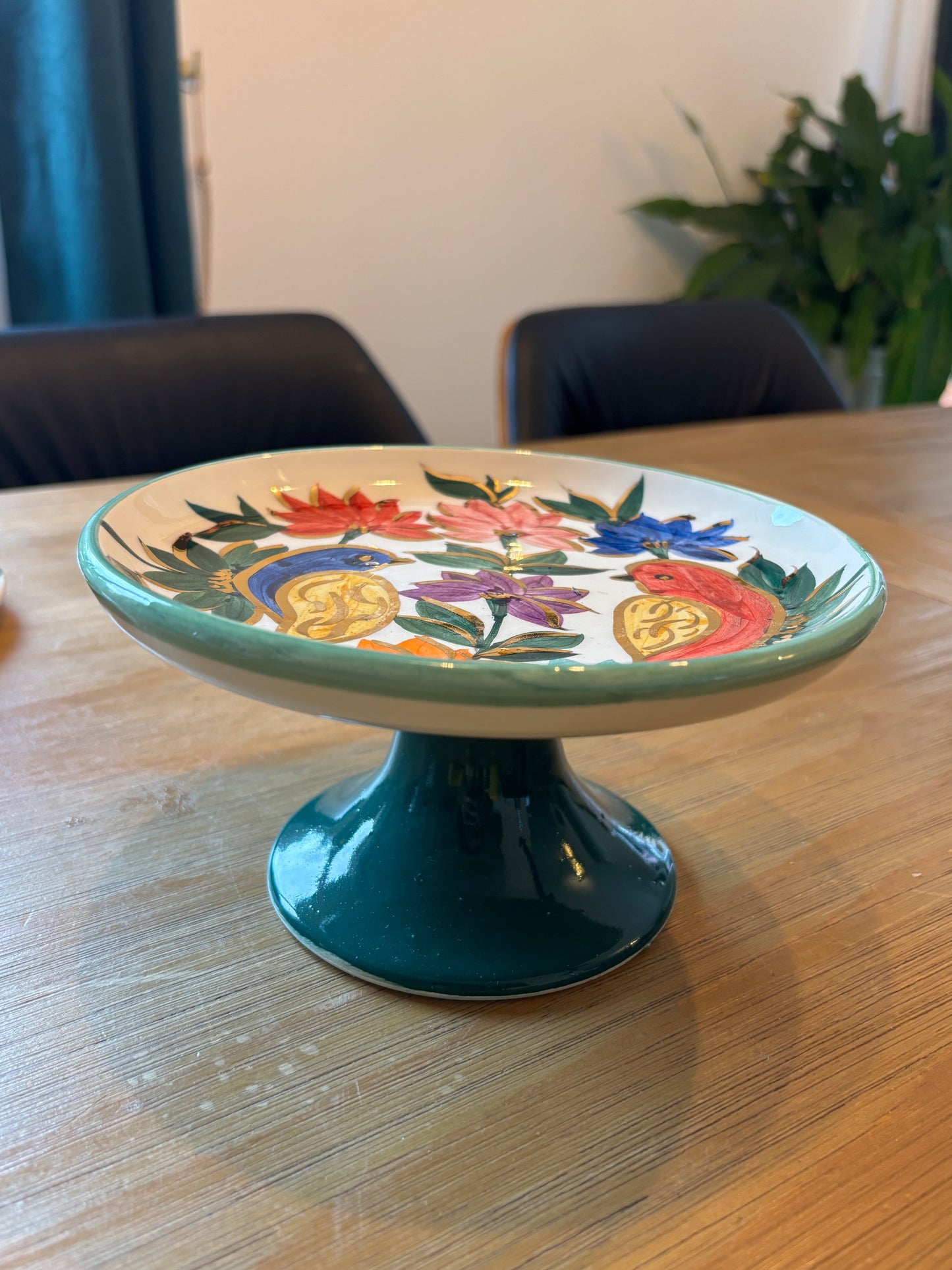 coupe sur pied en céramique artisanale
